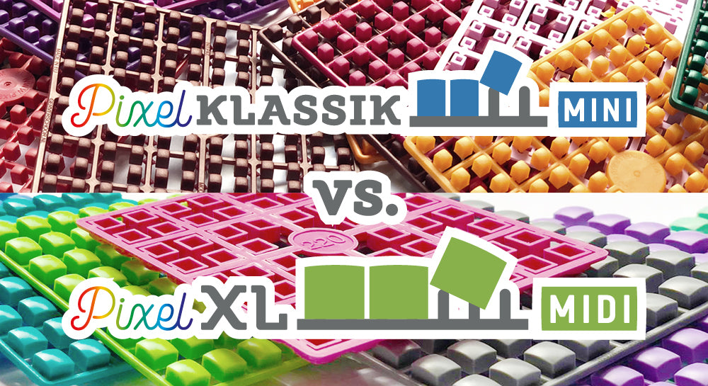 Was ist der Unterschied zwischen Pixelhobby Klassik (Mini) und Pixelhobby XL (Midi)?