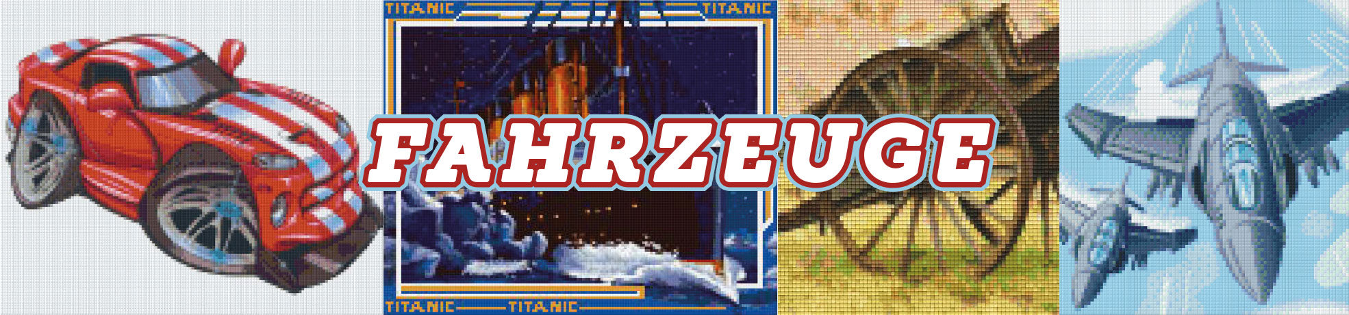 Pixel Klassik (Mini) Vorlagen - Fahrzeuge