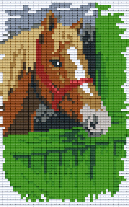 Pixelhobby Klassik Vorlage - Bauernhof Pferd