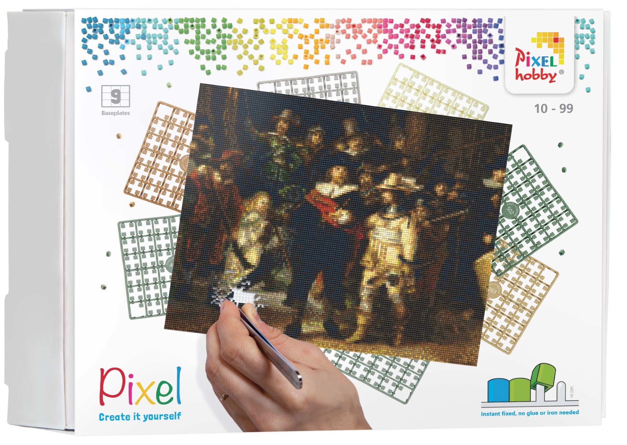Pixelhobby Set mit 9 Basisplatten - Die Nachtwache