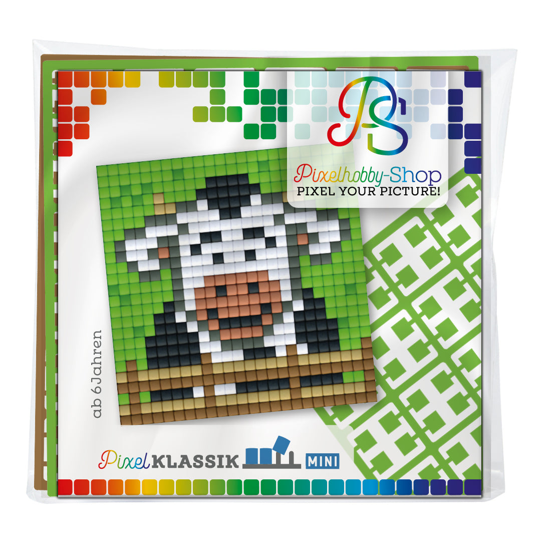 Pixelhobby Klassik (Mini) Magnet Set - Kuh am Zaun