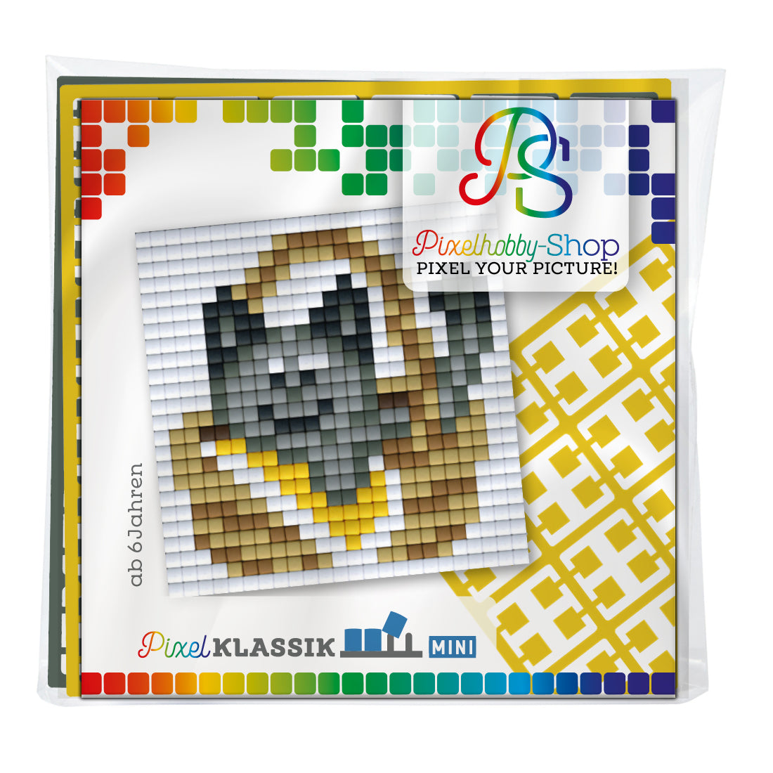 Pixelhobby Klassik (Mini) Magnet Set - Katze im Korb