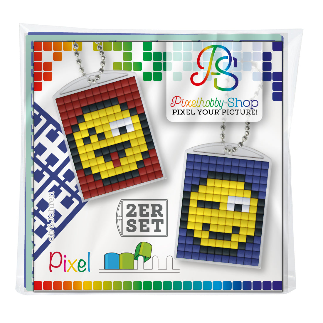 Pixelhobby medallion set of 2 - Smiley 2