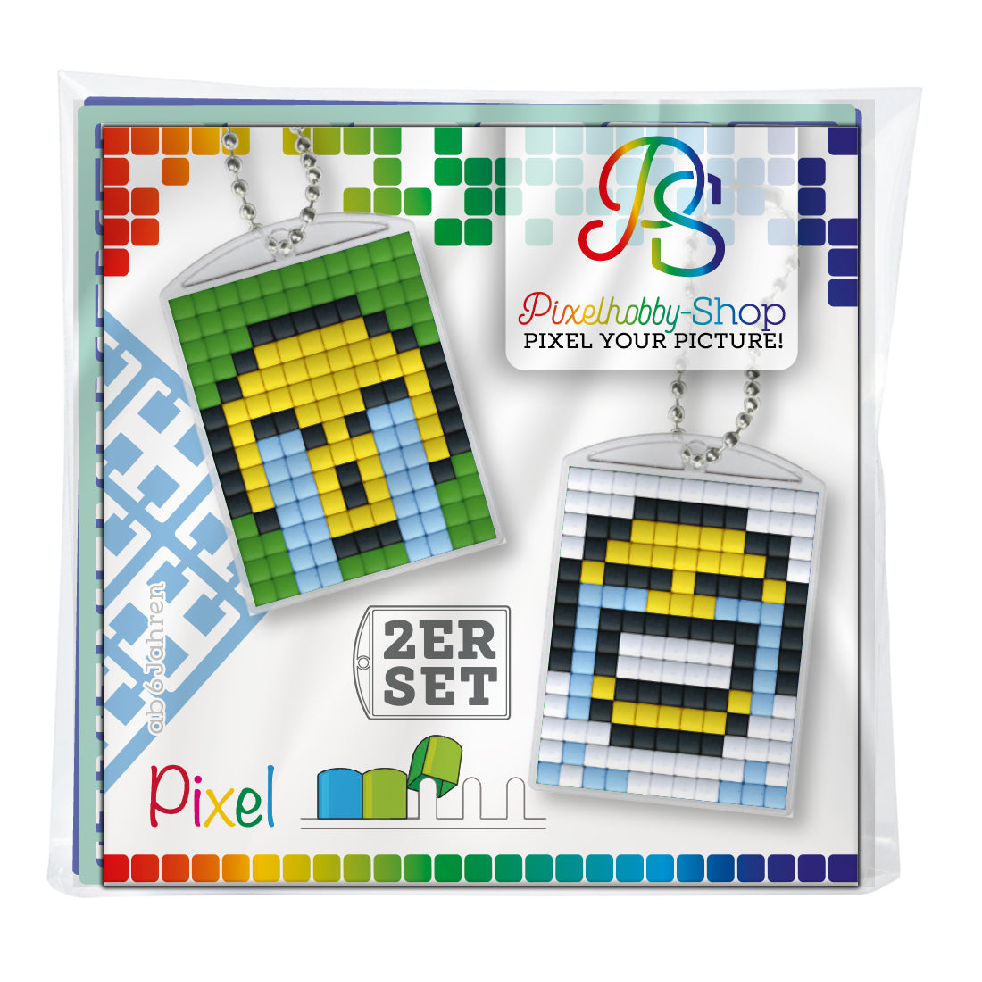 Pixelhobby medallion set of 2 - Smiley 3