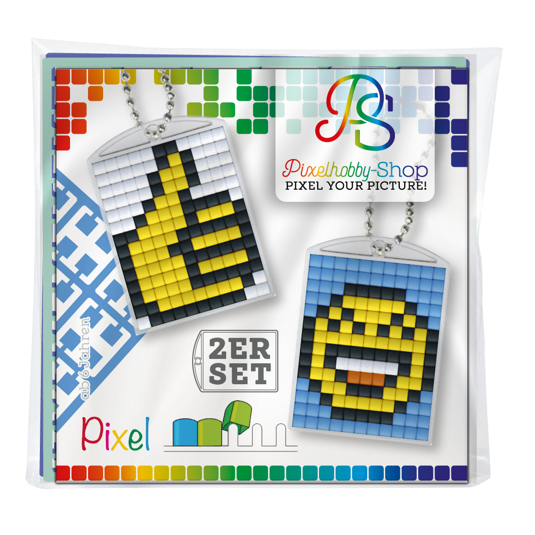 Pixelhobby medallion set of 2 - Smiley 4