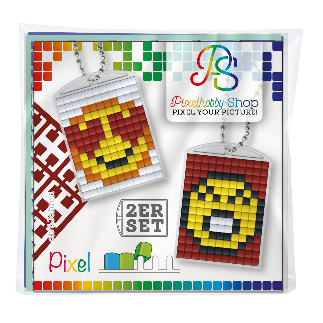 Pixelhobby medallion set of 2 - Smiley 7