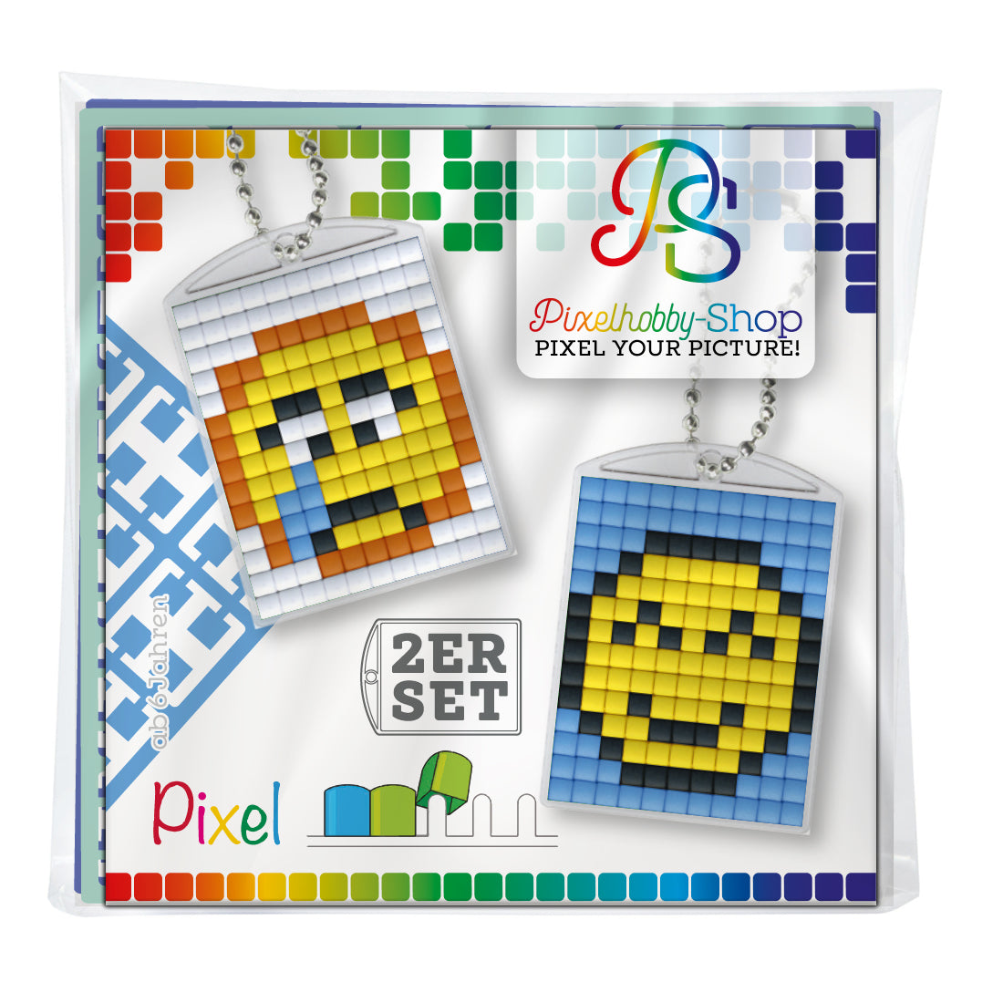 Pixelhobby medallion set of 2 - Smiley 8