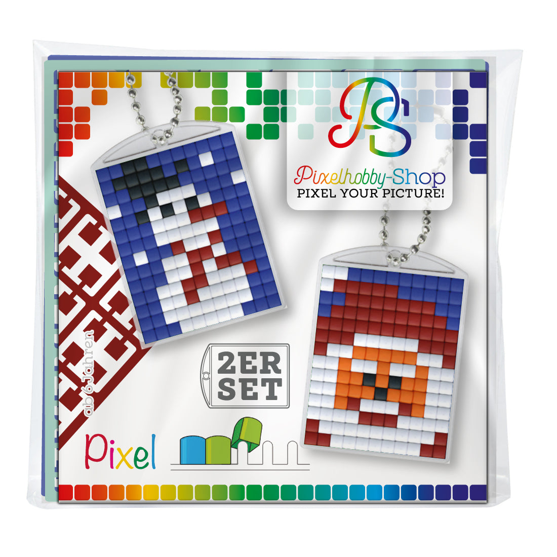 Pixelhobby Medaillon 2er-Set - Weihnachten 2