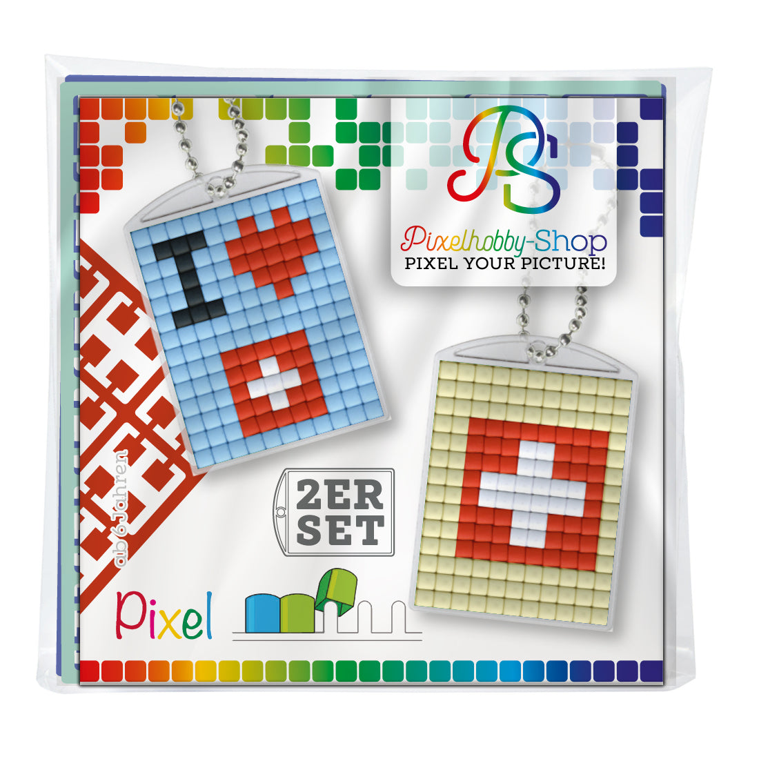 Pixelhobby medallion set of 2 - Switzerland