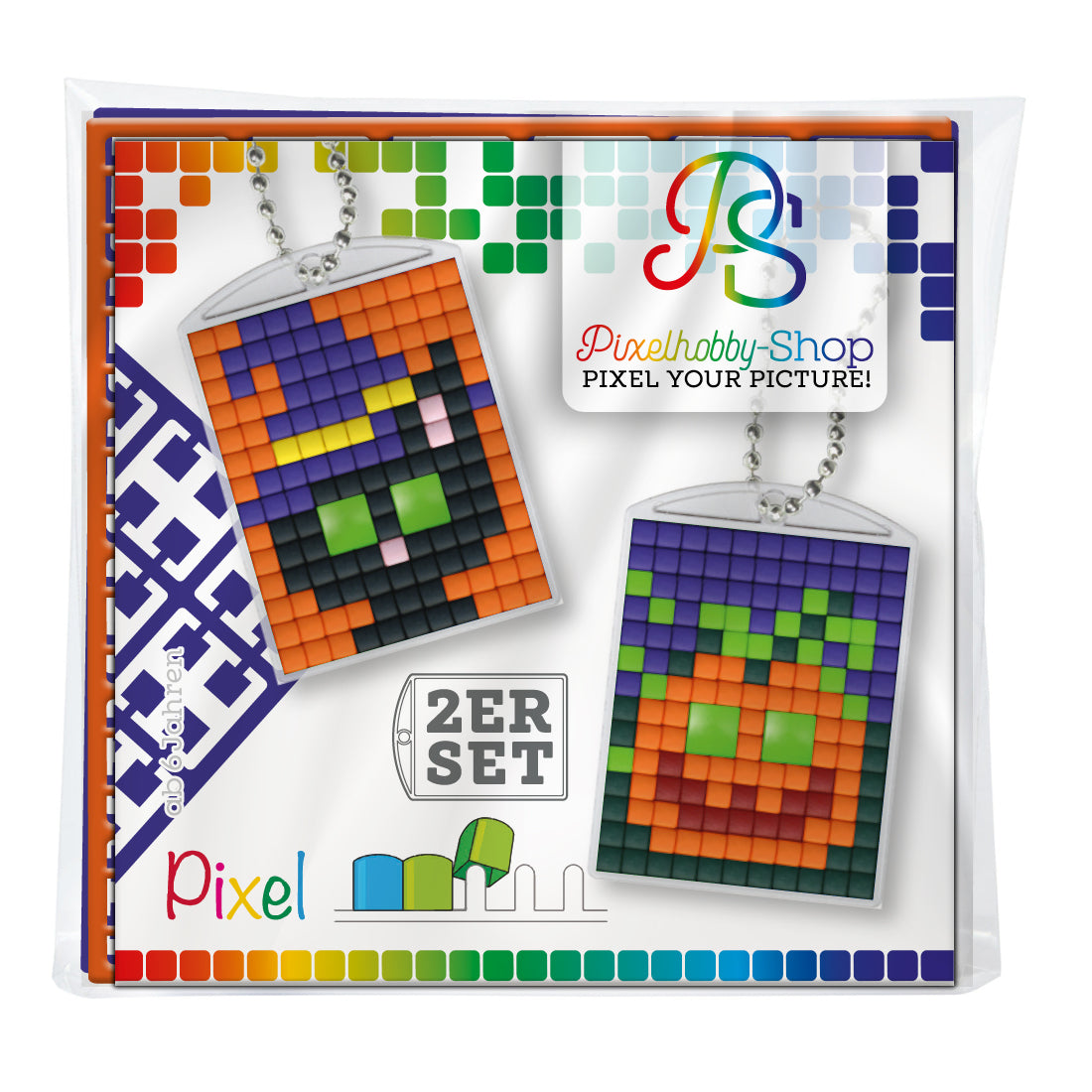 Pixelhobby medallion mix set - pumpkin and cat