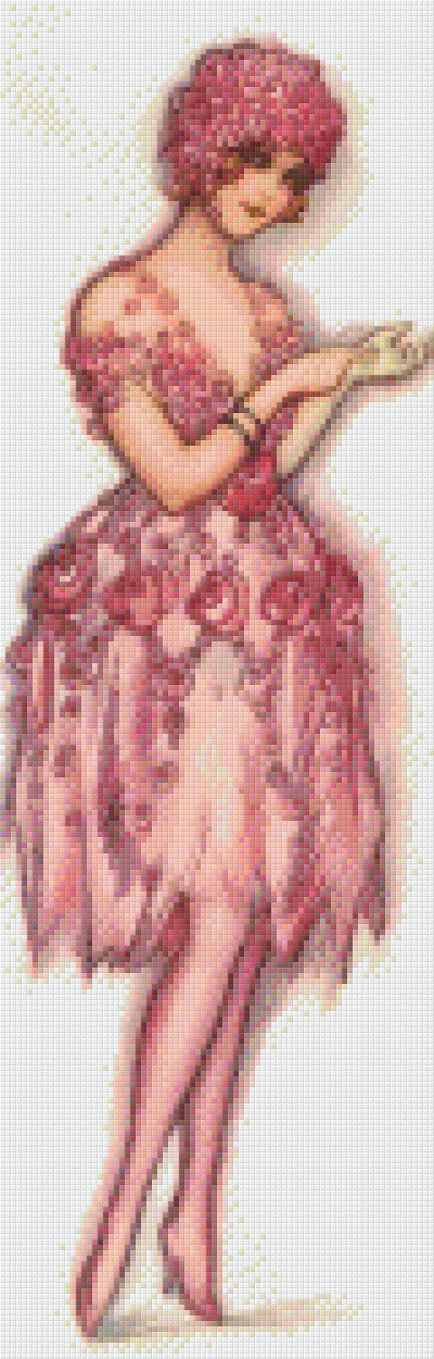 Pixelhobby Klassik Vorlage - Frau in Rosa
