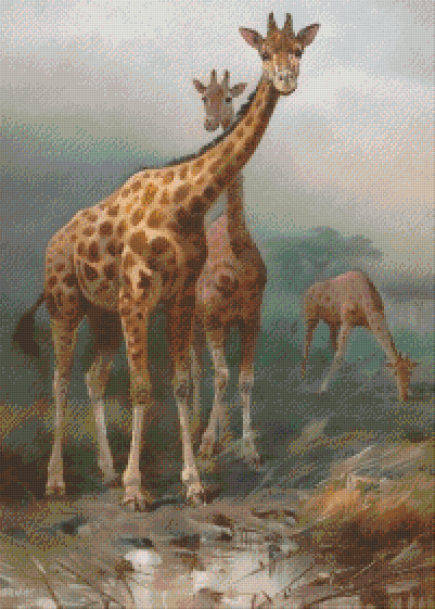 Pixelhobby Klassik Vorlage - Giraffe