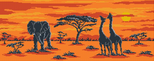 Pixelhobby Klassik Vorlage - Safari