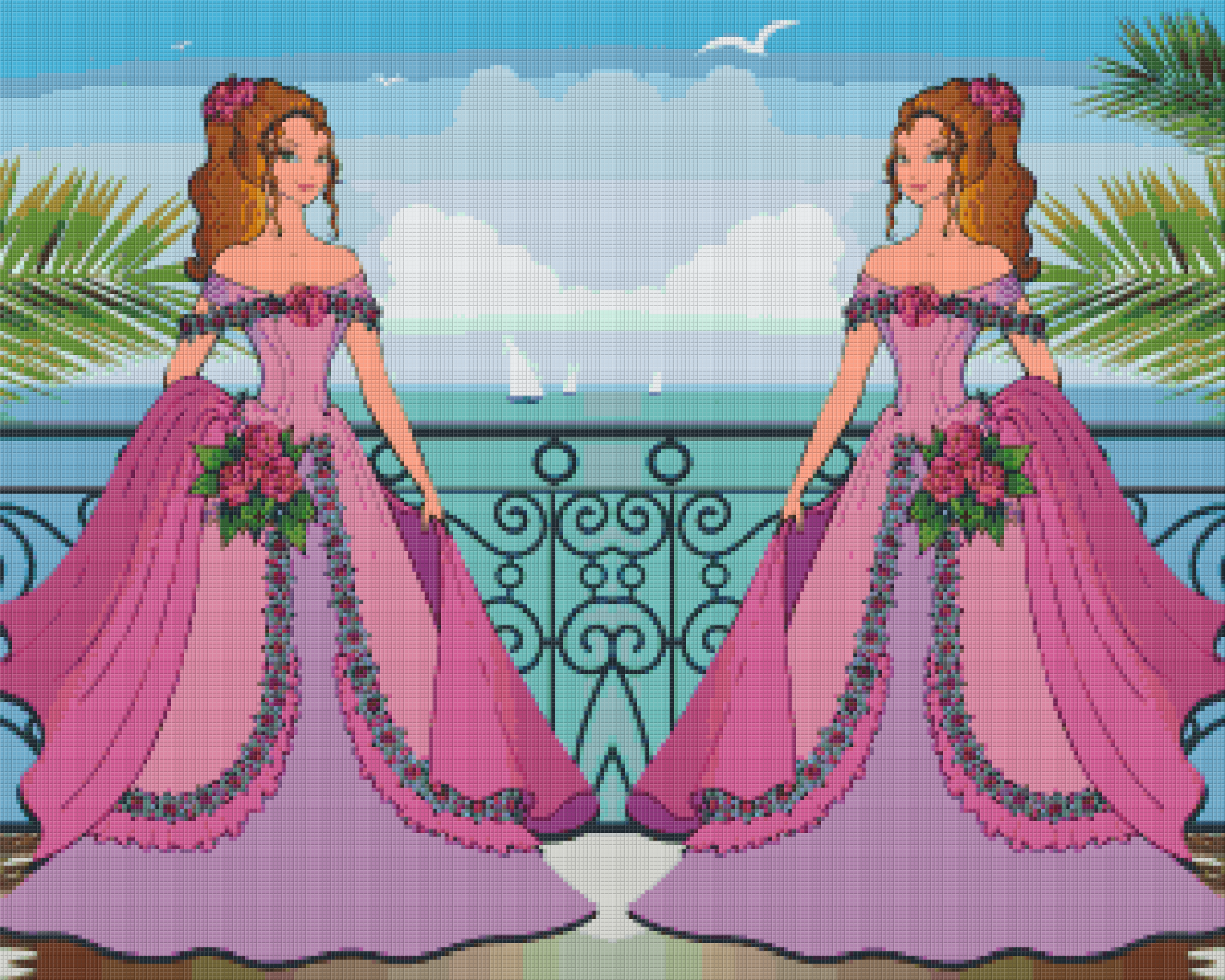 Pixelhobby Klassik Vorlage - Prinzessinnen