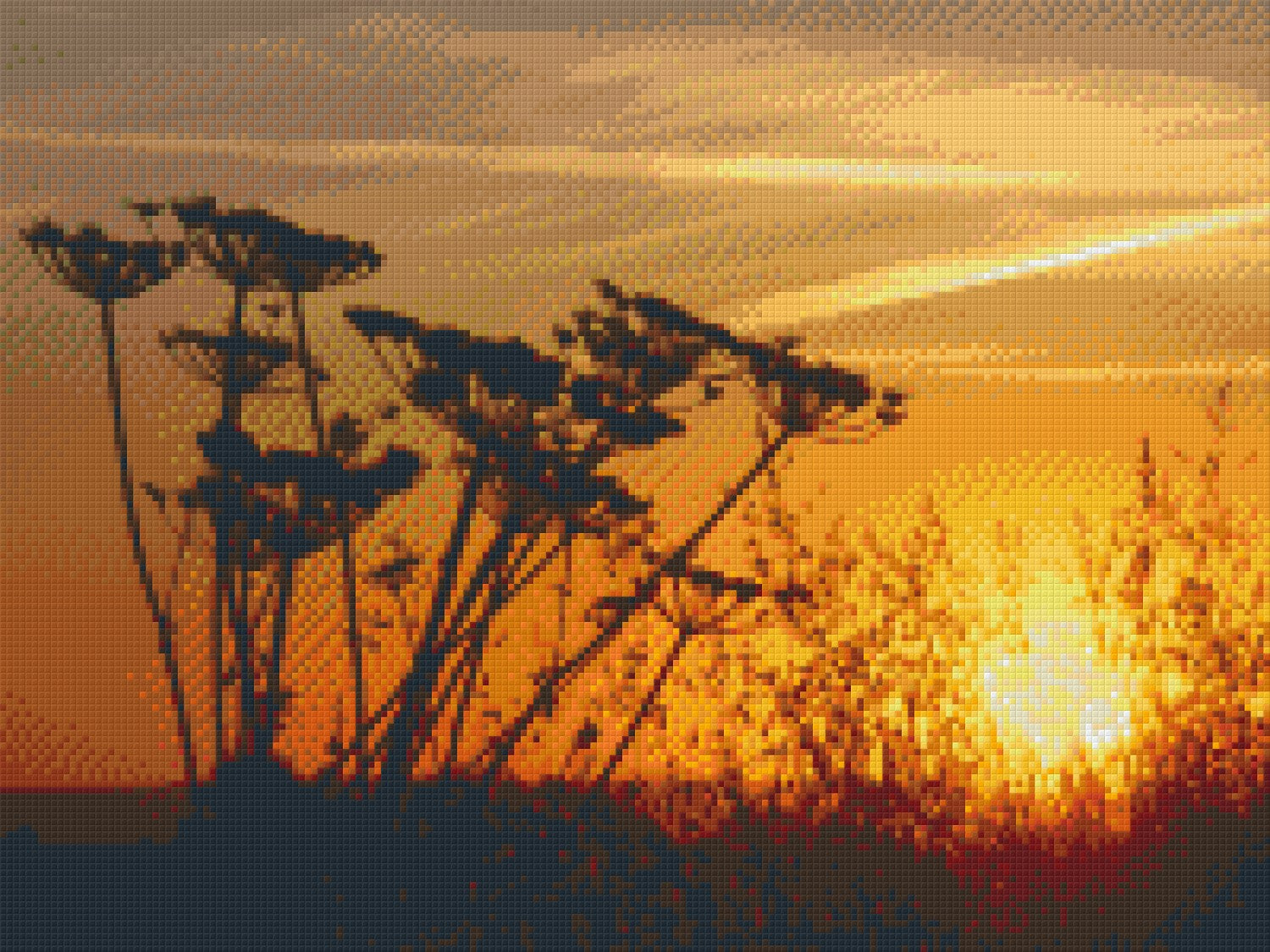 Pixelhobby Klassik Vorlage - Sonnenuntergang