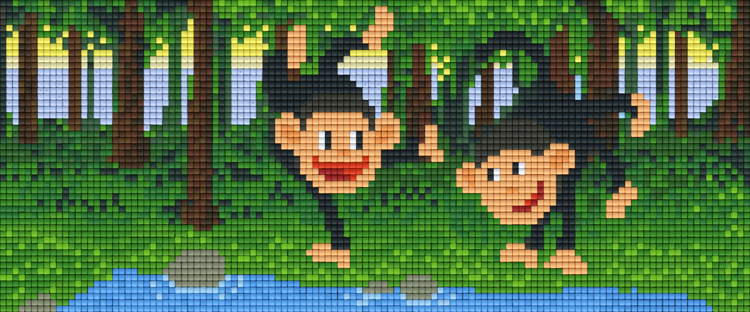 Pixelhobby Klassik Vorlage - Affen
