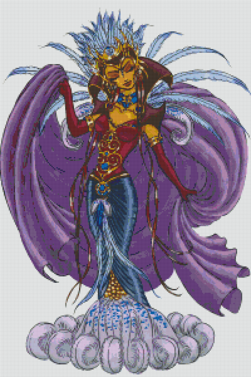 Pixelhobby Klassik Vorlage - Fantasy in lila