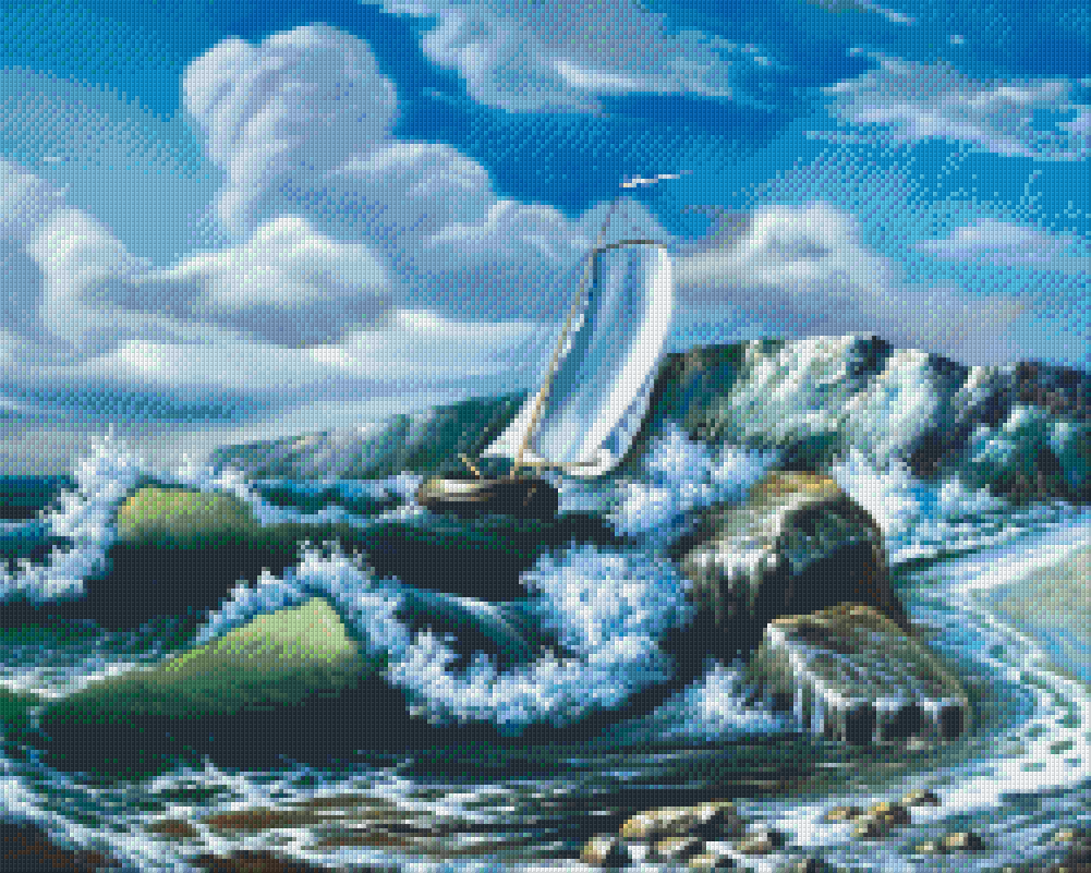 Pixel hobby classic set - sailing ship in a storm