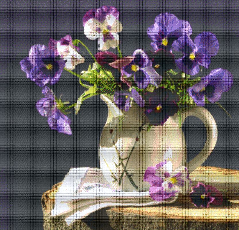 Pixelhobby Klassik Vorlage - Veilchen