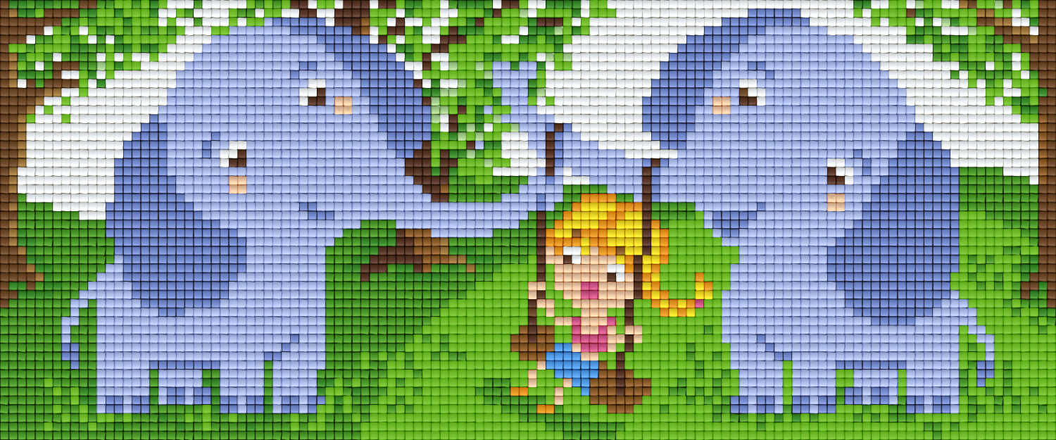 Pixelhobby Klassik Vorlage - Elefantenschaukel
