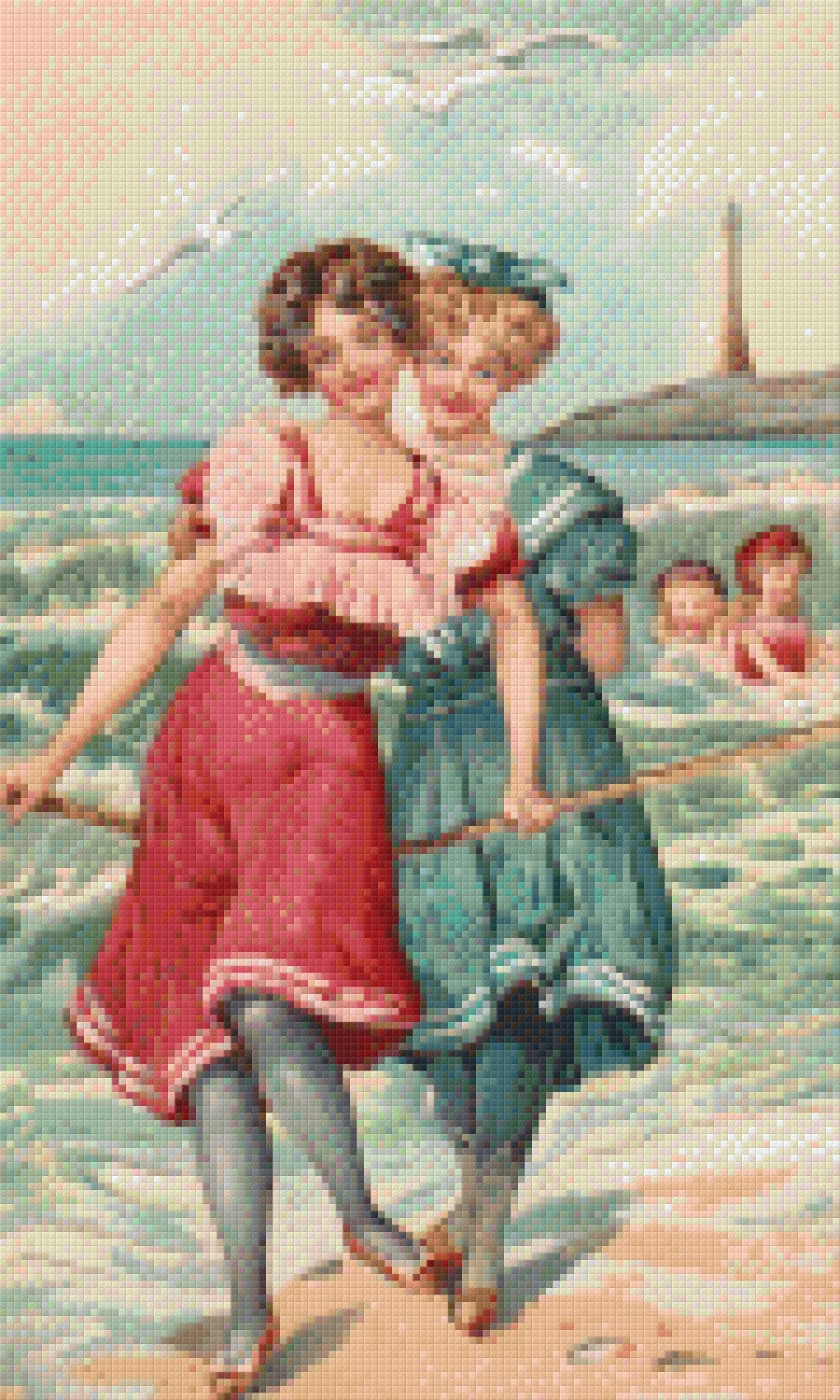 Pixelhobby Klassik Vorlage - Glücklich am Strand