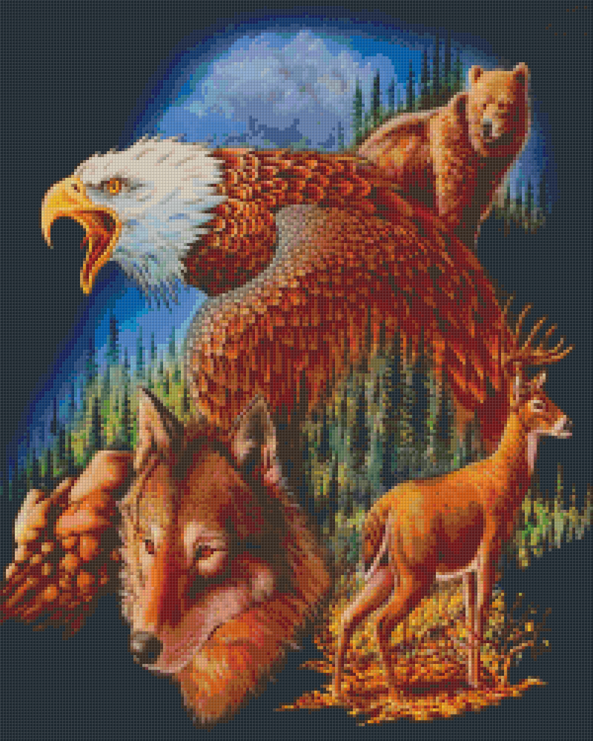Pixel hobby classic set - Native American animals