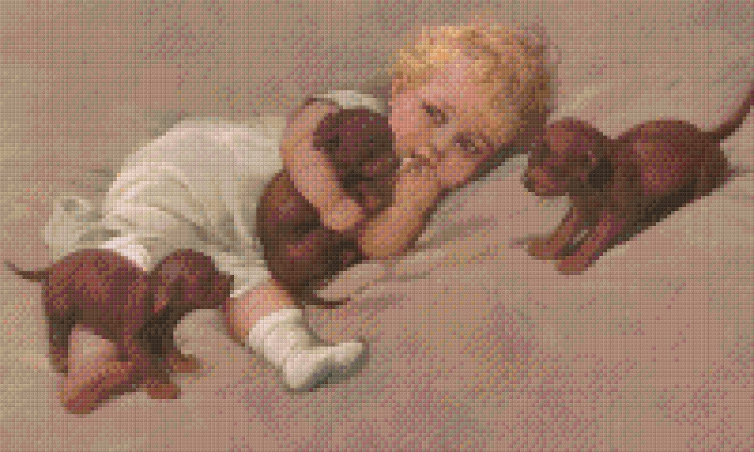 Pixelhobby Klassik Vorlage - Meine Welpen und ich