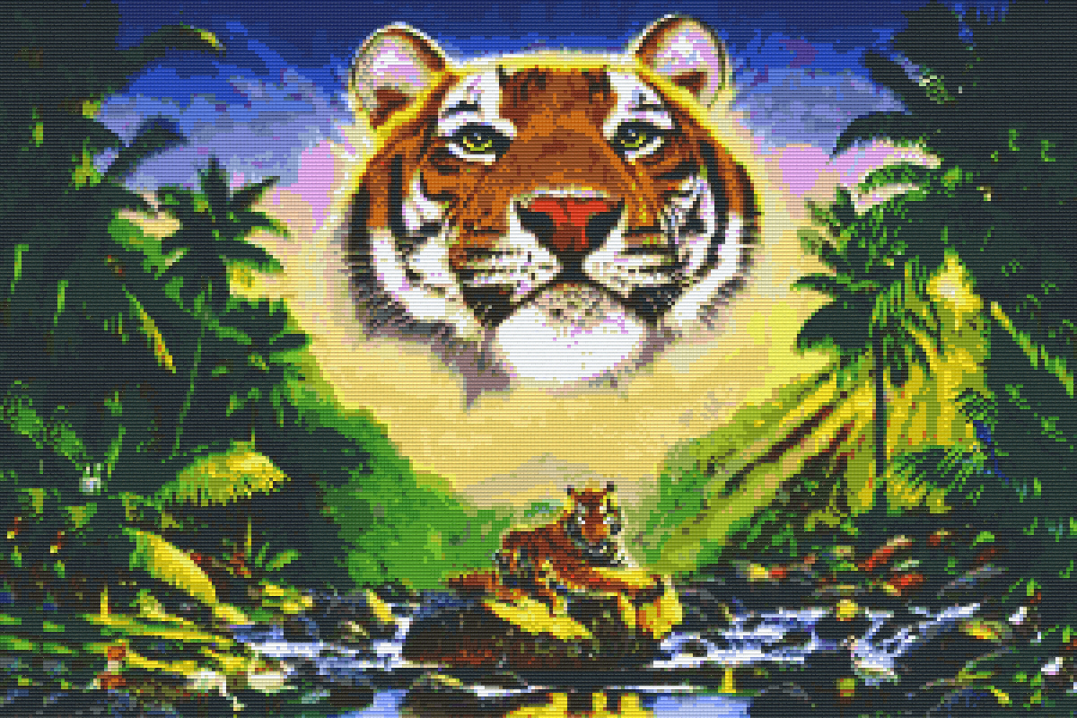 Pixelhobby Klassik Vorlage - Tiger