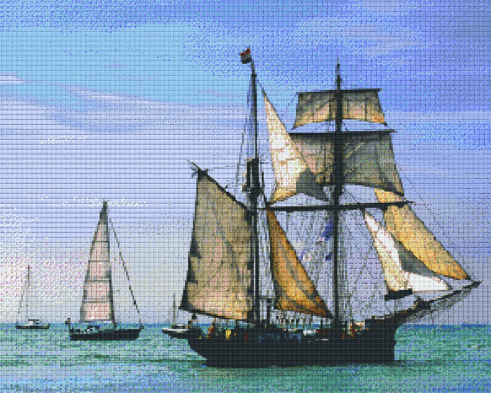 Pixelhobby Klassik Vorlage - Segelschiffe