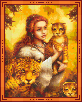 Pixelhobby Klassik Vorlage - Leoparden