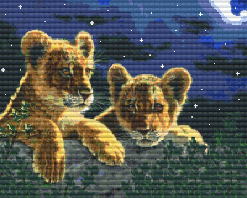 Pixelhobby Klassik Vorlage - Tiger Welpen