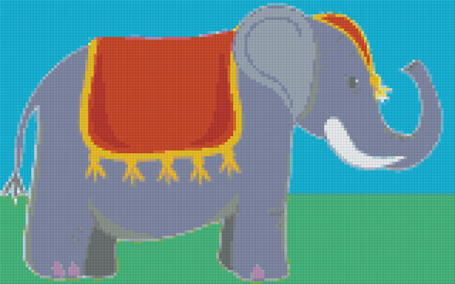 Pixelhobby Klassik Vorlage - Zirkus Elefant
