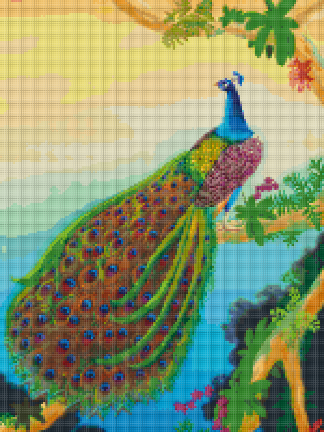 Pixelhobby Klassik Vorlage - Pfau
