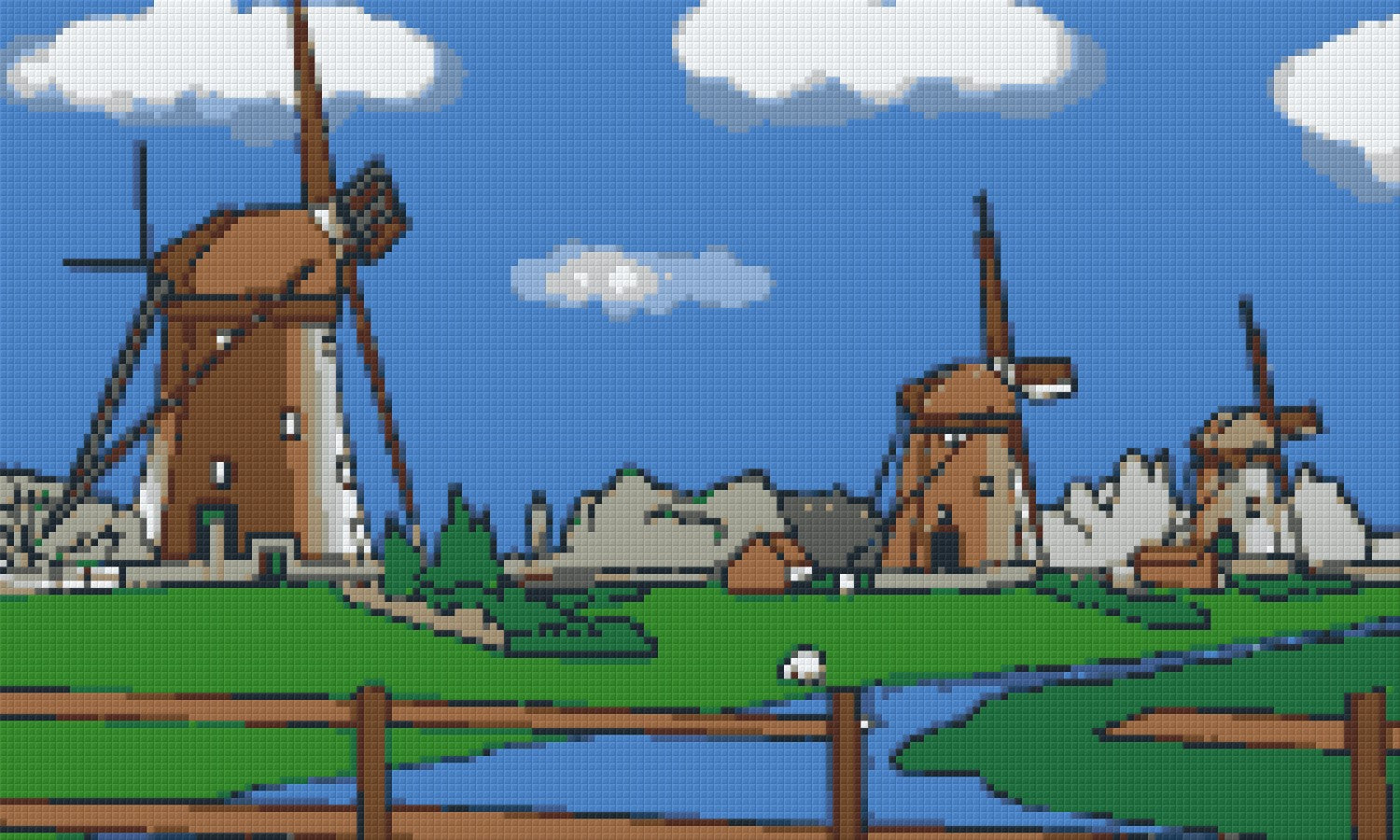 Pixelhobby Klassik Set - Drei Mühlen