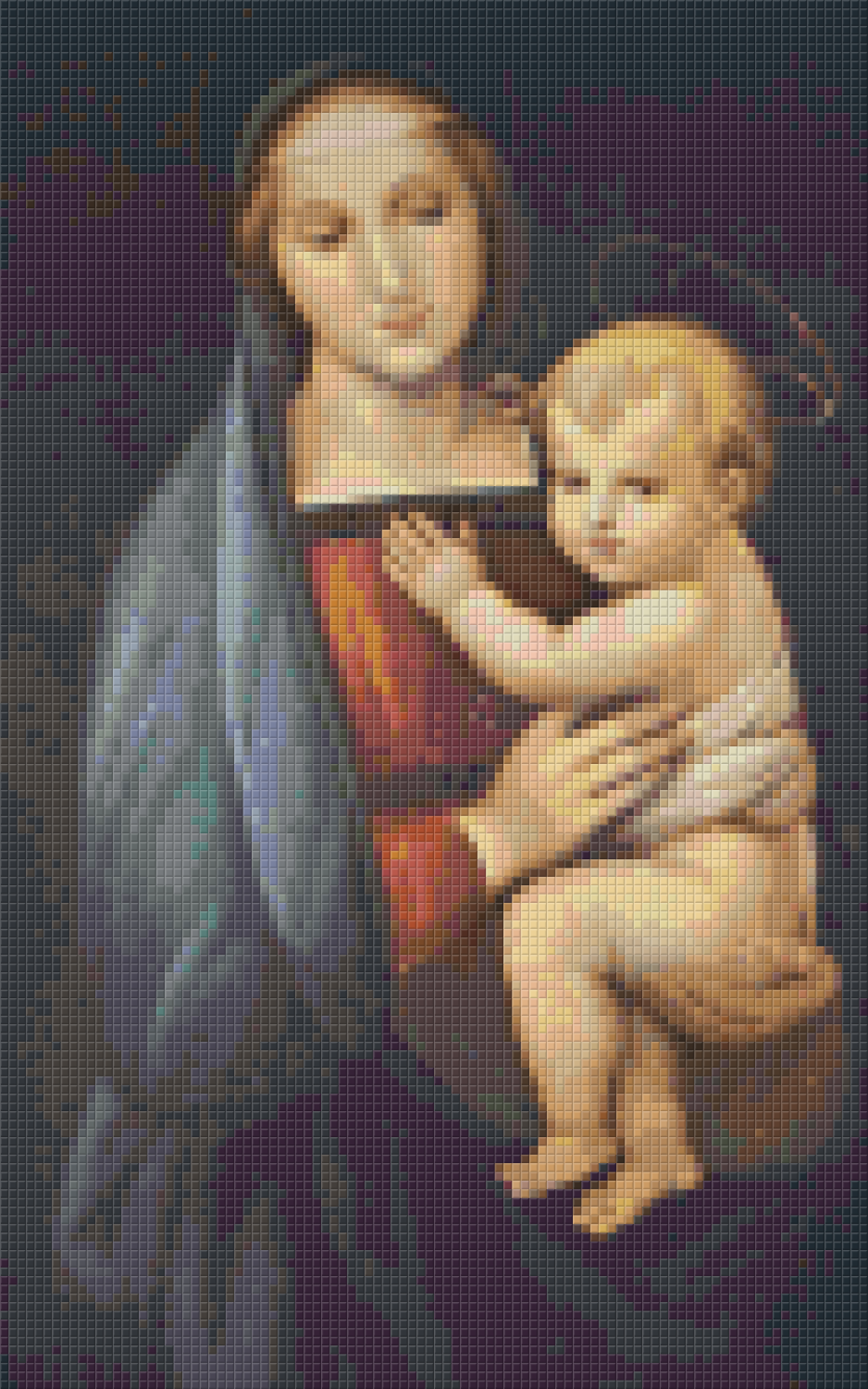 Pixelhobby Klassik Vorlage - Maria mit Kind