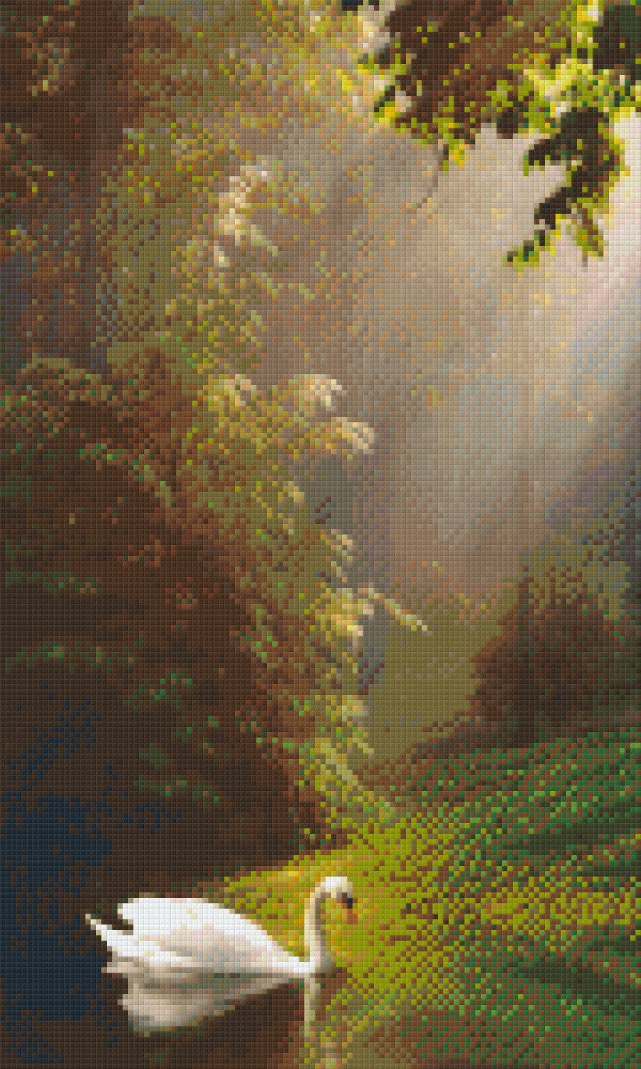 Pixelhobby Klassik Vorlage - Schwan im Zwielicht