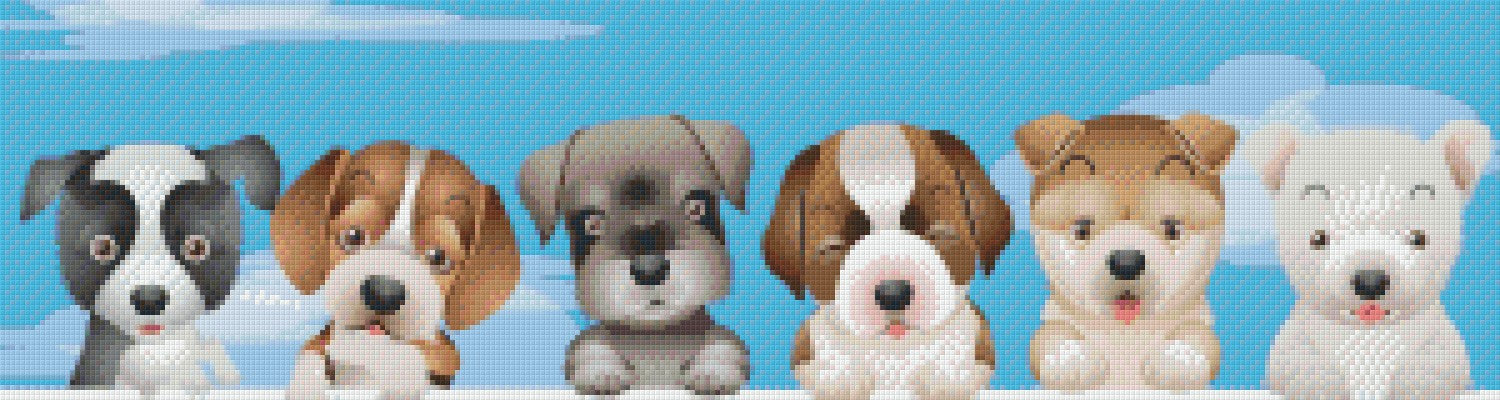 Pixelhobby Klassik Vorlage - Little Doggies