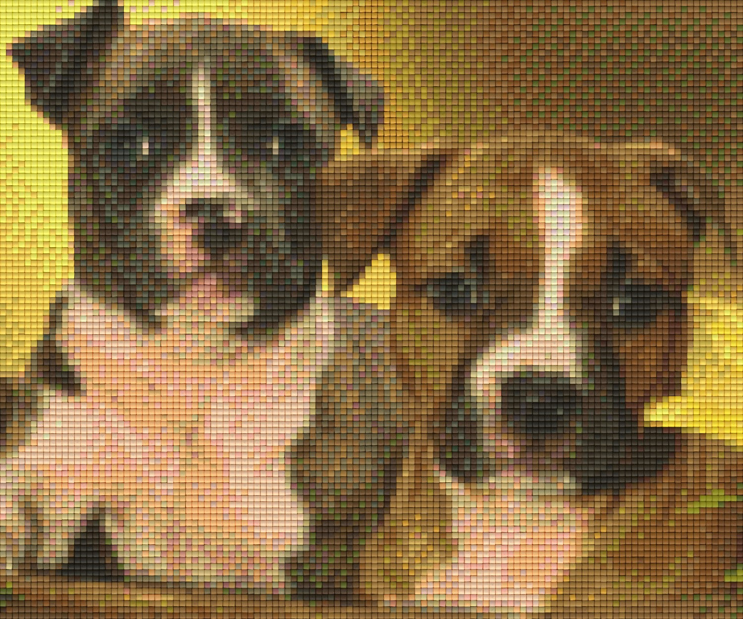 Pixelhobby Klassik Vorlage - Zwei Welpen
