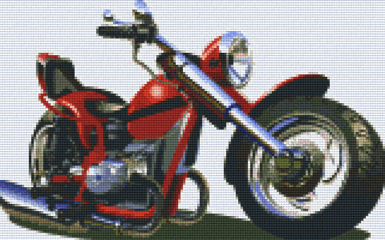 Pixelhobby Klassik Vorlage - Motorrad
