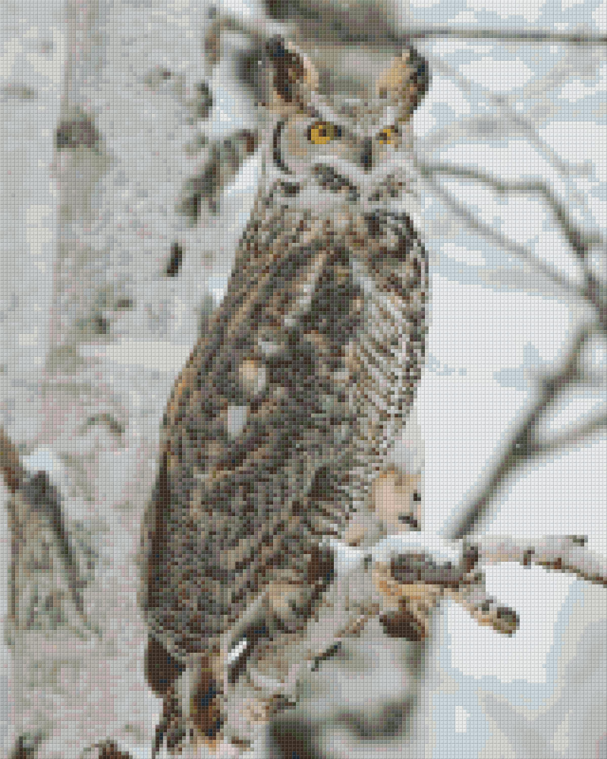 Pixel hobby classic set - owl in the snow