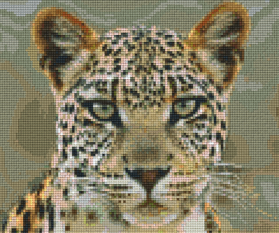 Pixelhobby Klassik Vorlage - Leopardenkopf