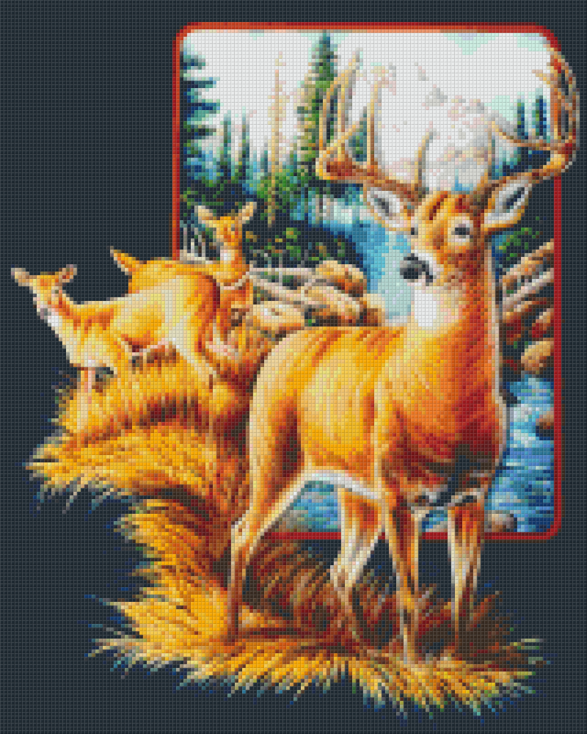 Pixelhobby Klassik Vorlage - Rehe