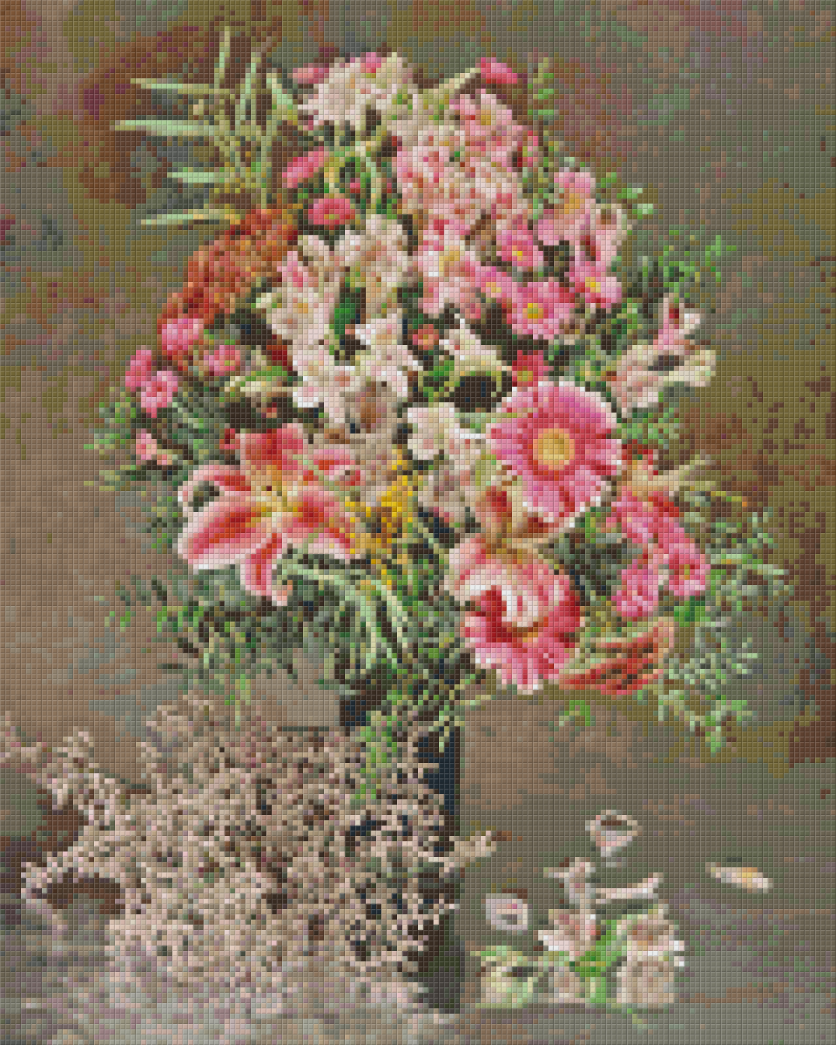 Pixelhobby Klassik Vorlage - Blumenstrauß