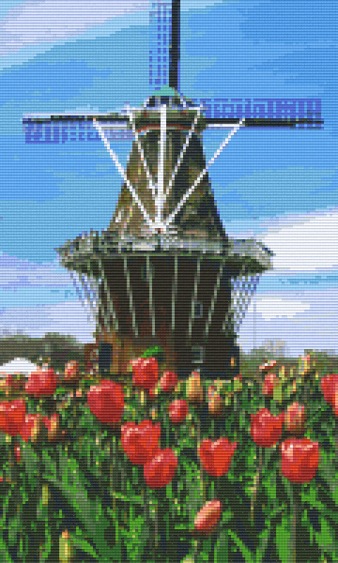 Pixelhobby Klassik Vorlage - Windmühle