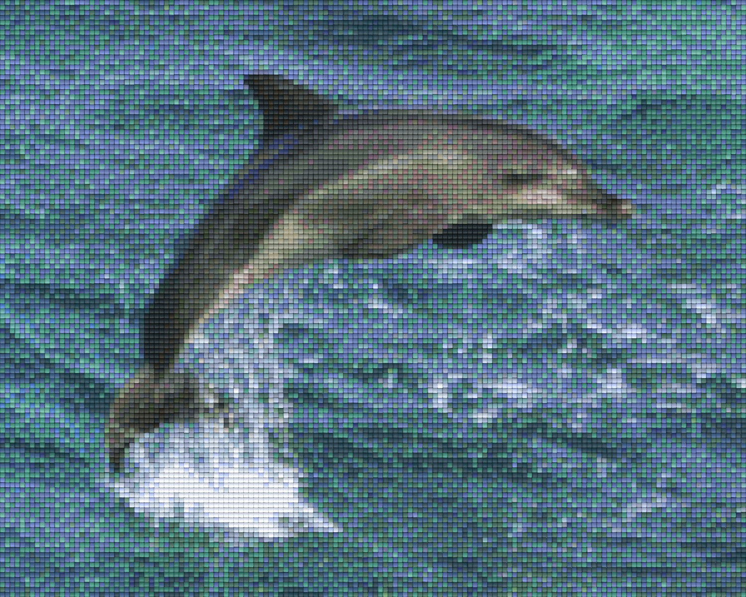 Pixelhobby Klassik Vorlage - springender Delfin