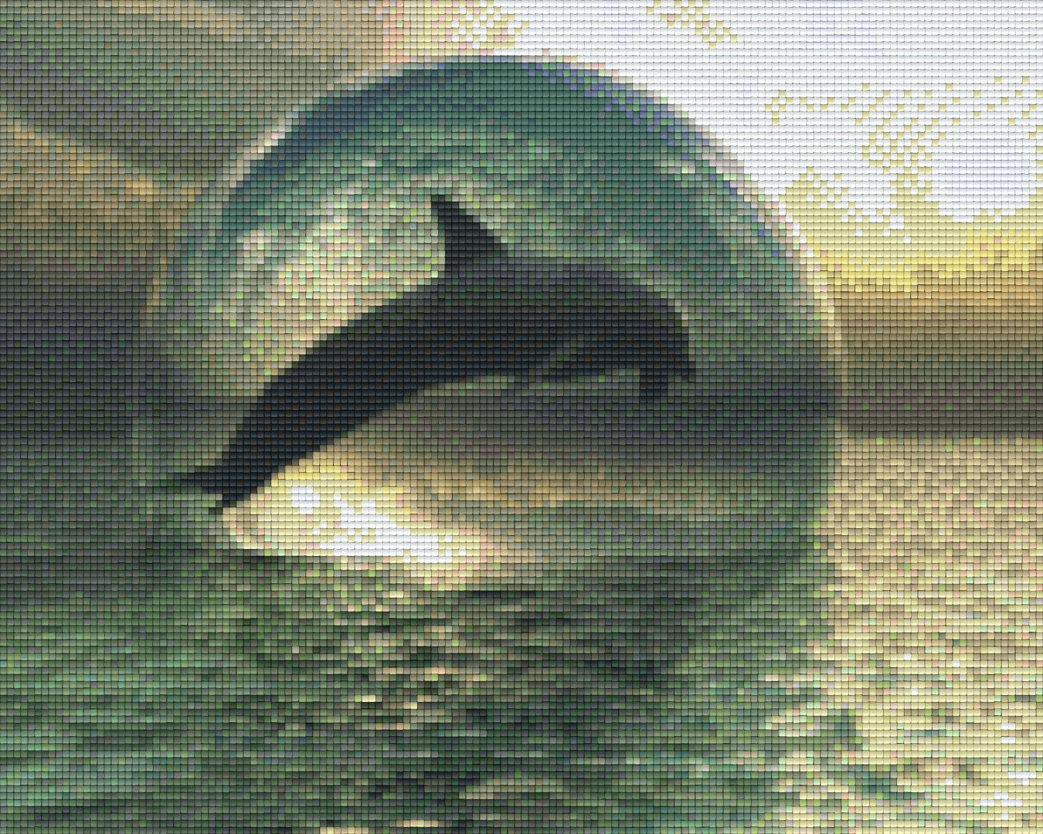 Pixelhobby Klassik Vorlage - springender Delfin 2