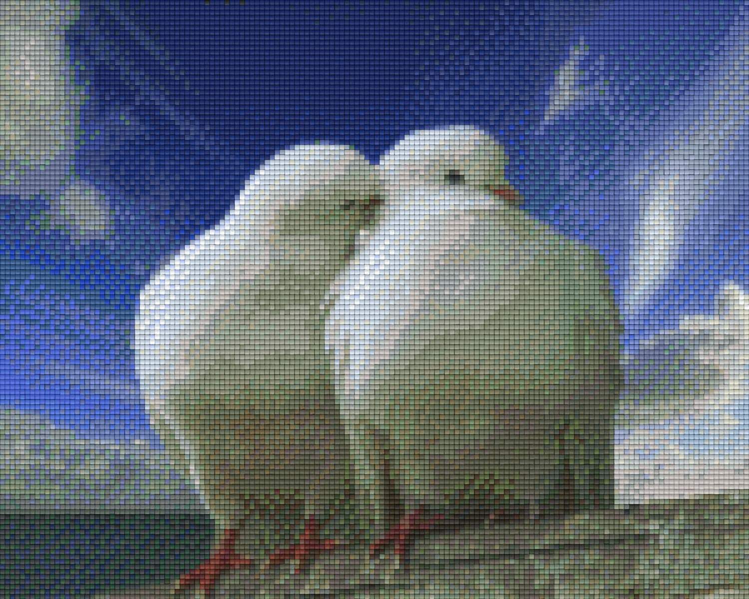 Pixelhobby Klassik Vorlage - Zwei Tauben