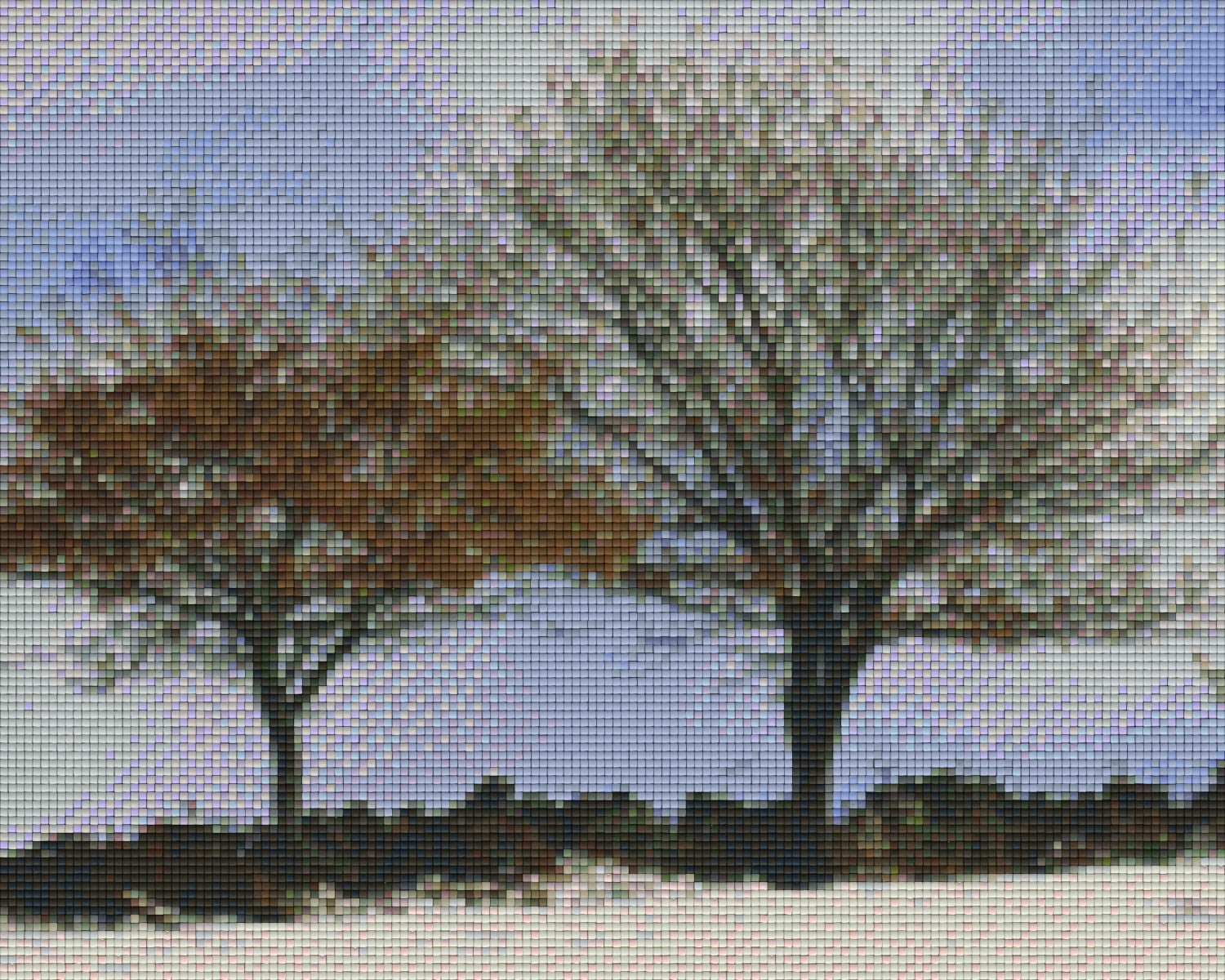 Pixelhobby Klassik Vorlage - Bäume im Schnee