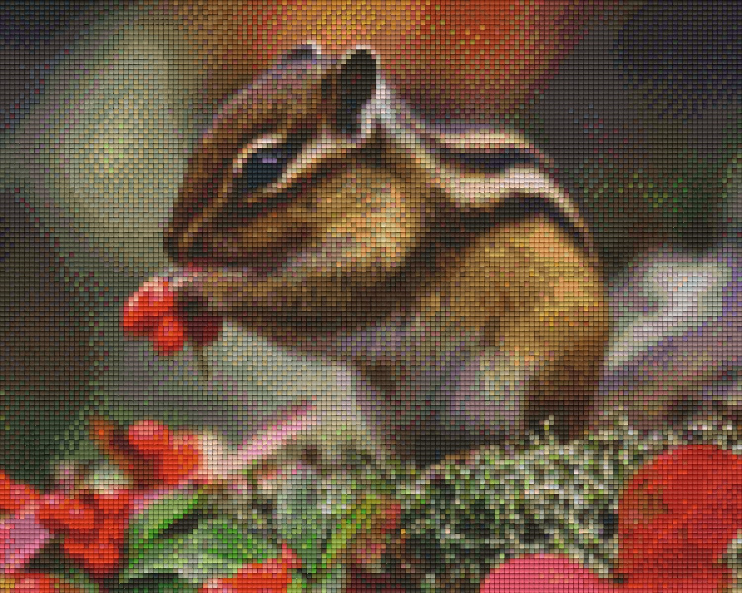 Pixelhobby Klassik Vorlage - Streifenhörnchen mit Beeren