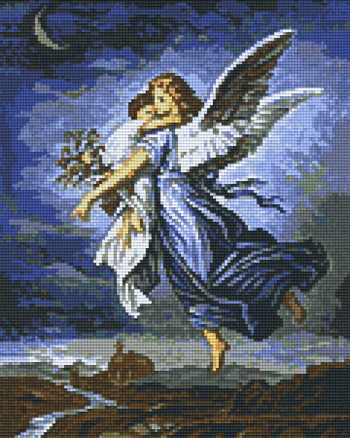 Pixelhobby Klassik Vorlage - Schutzengel mit Kind